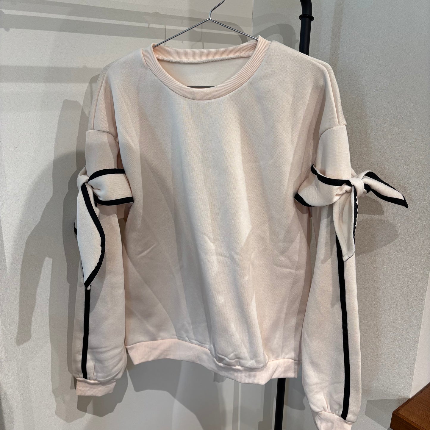 リボンライン裏起毛スウェット