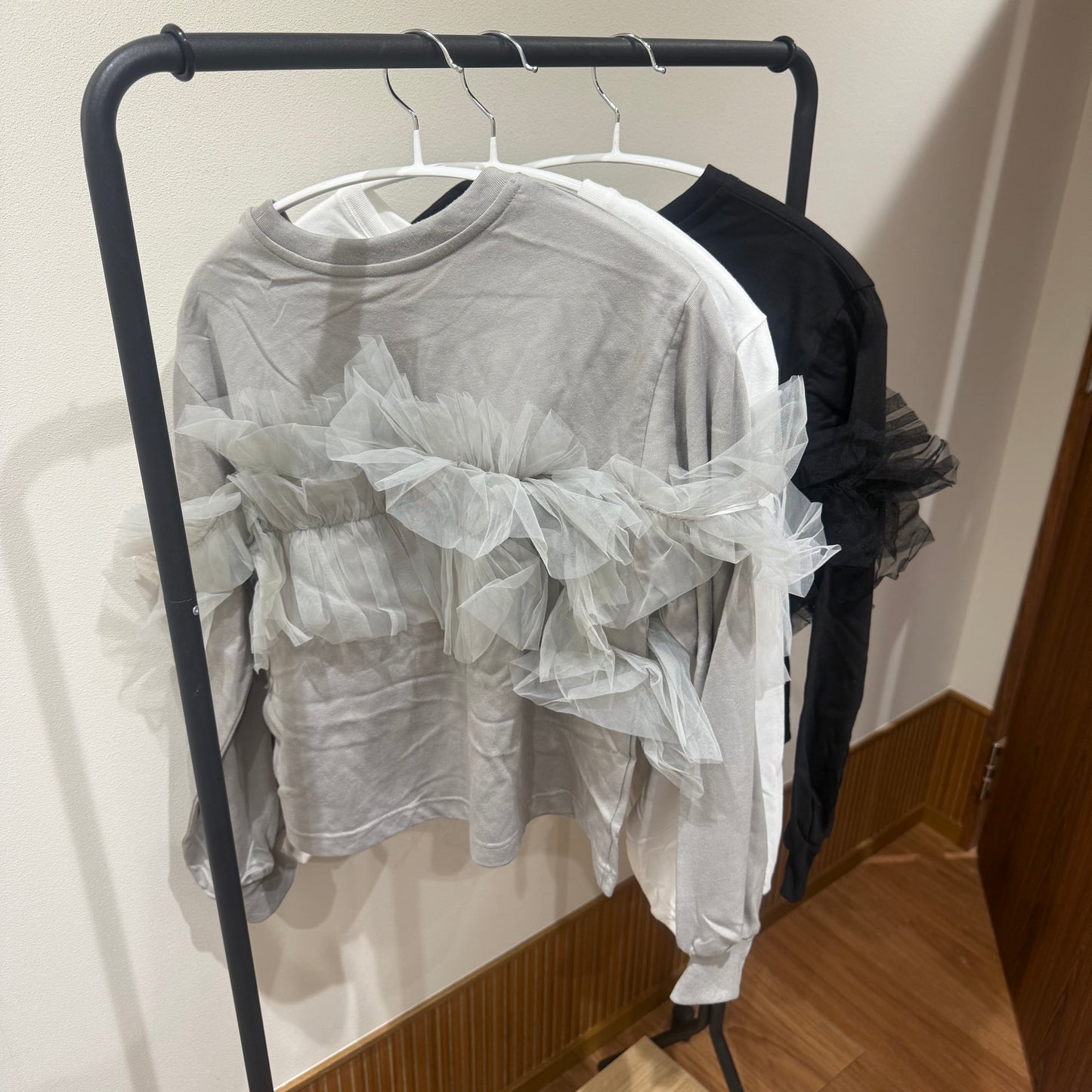 チュールフリルドッキングTシャツ