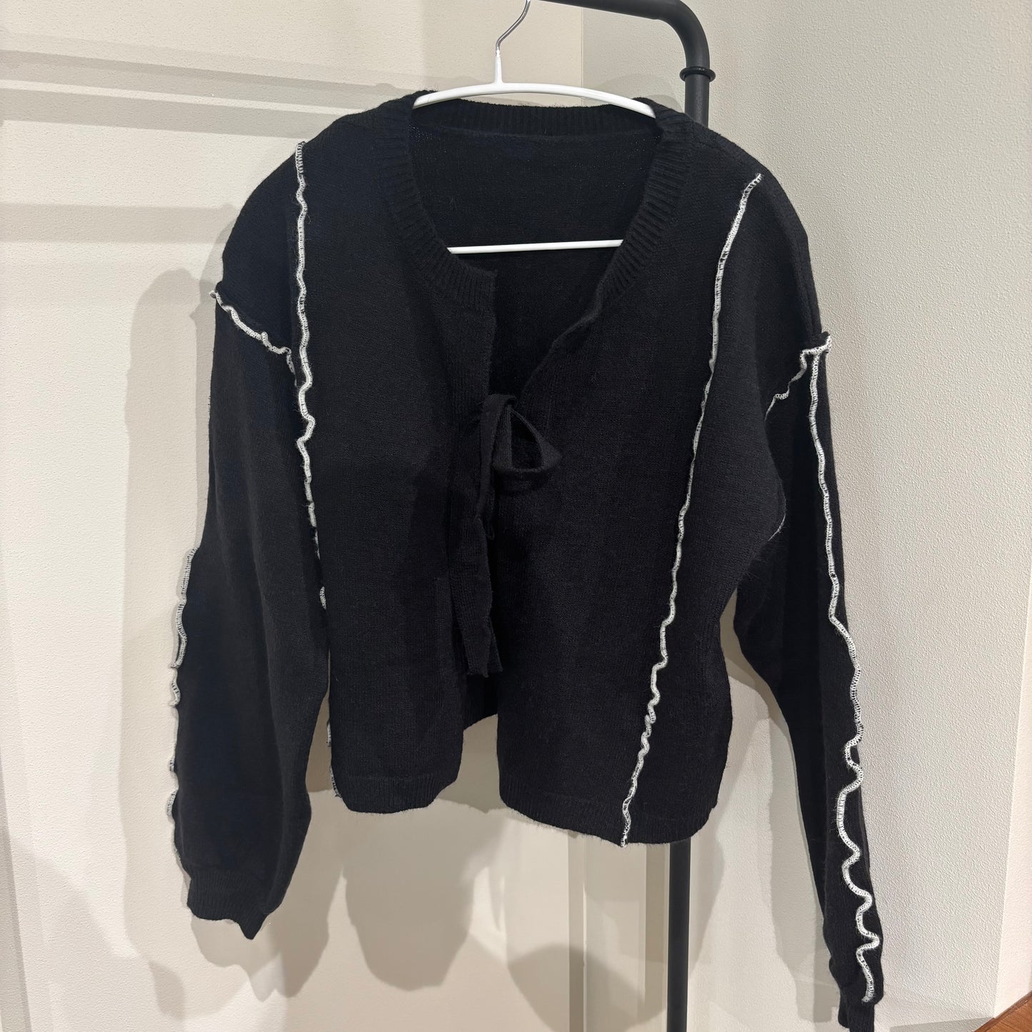 フロントリボンカーディガン