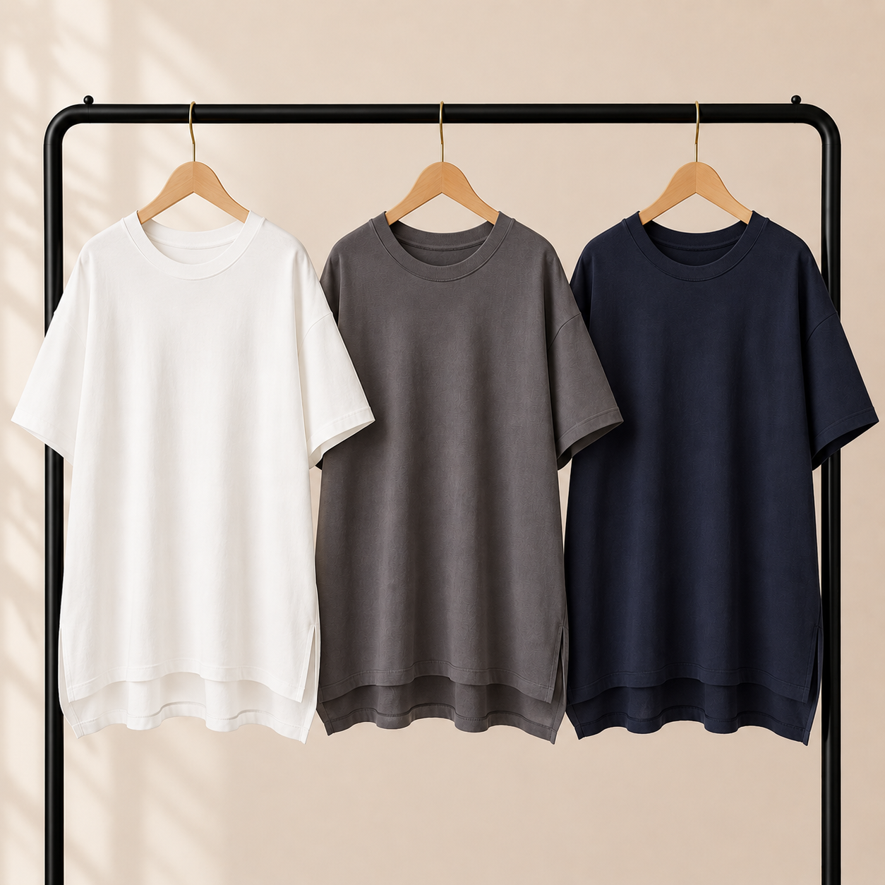 5分袖無地Tシャツ