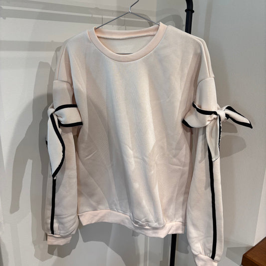 リボンライン裏起毛スウェット