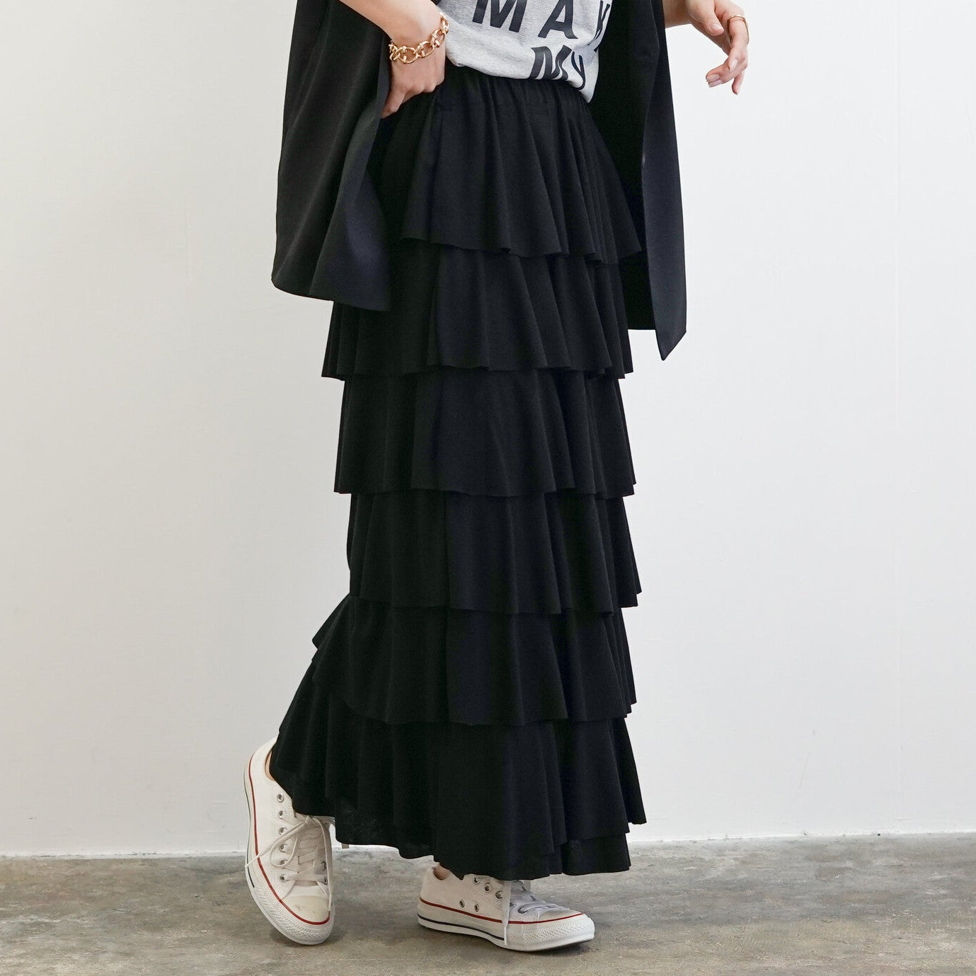 とろみティアードスカート [SEVENDAYS]