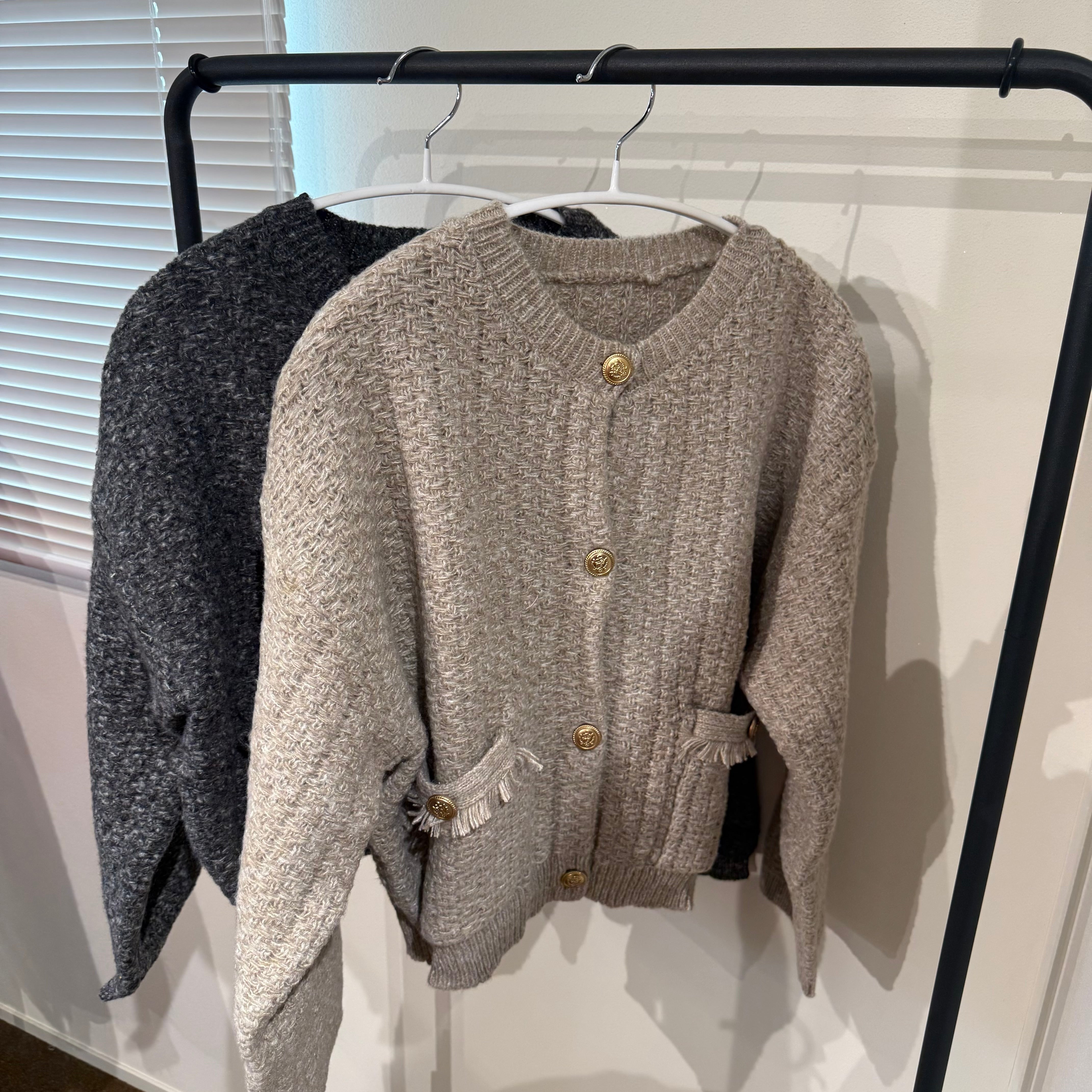 美品 25AW✨Diagram ダイアグラム ツイードニットショートカーディガン ショート丈ツイード編みニットカーディガン[Alma Design] – Peak TOKYO