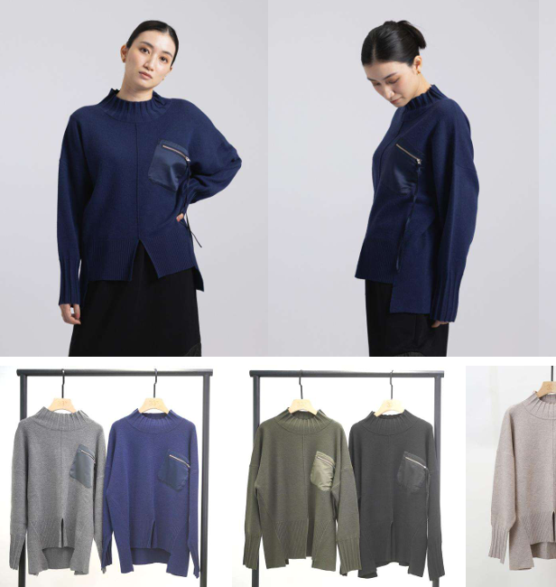 胸ポケzip ニット [33℃]