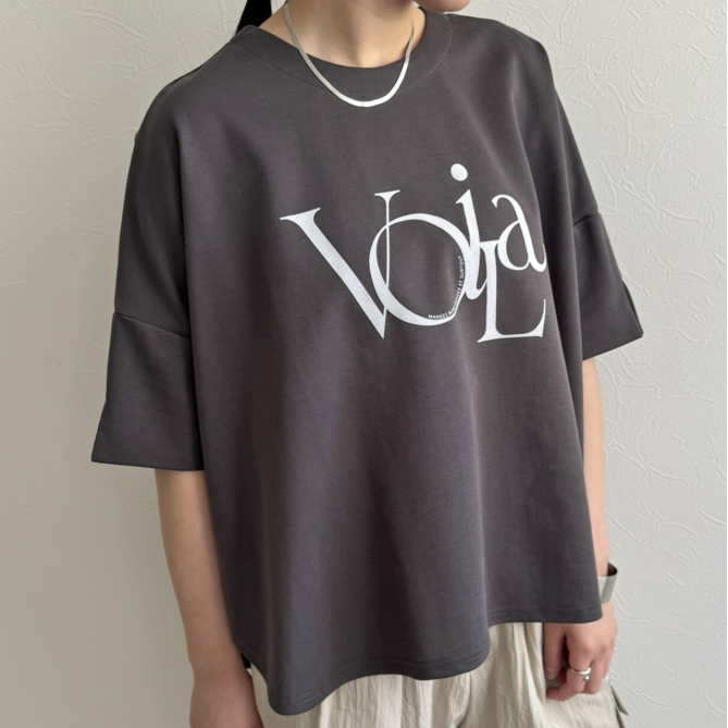 バックジップ ポンチョロゴTシャツ