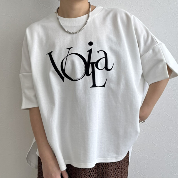 バックジップ ポンチョロゴTシャツ