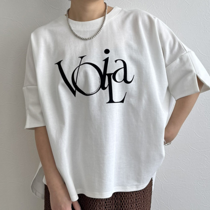 バックジップ ポンチョロゴTシャツ