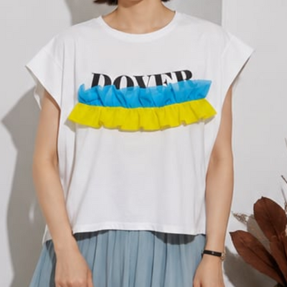 チュールフリルロゴTシャツ [GALENA]