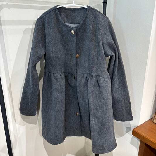 ラウンドネックフェルトコート