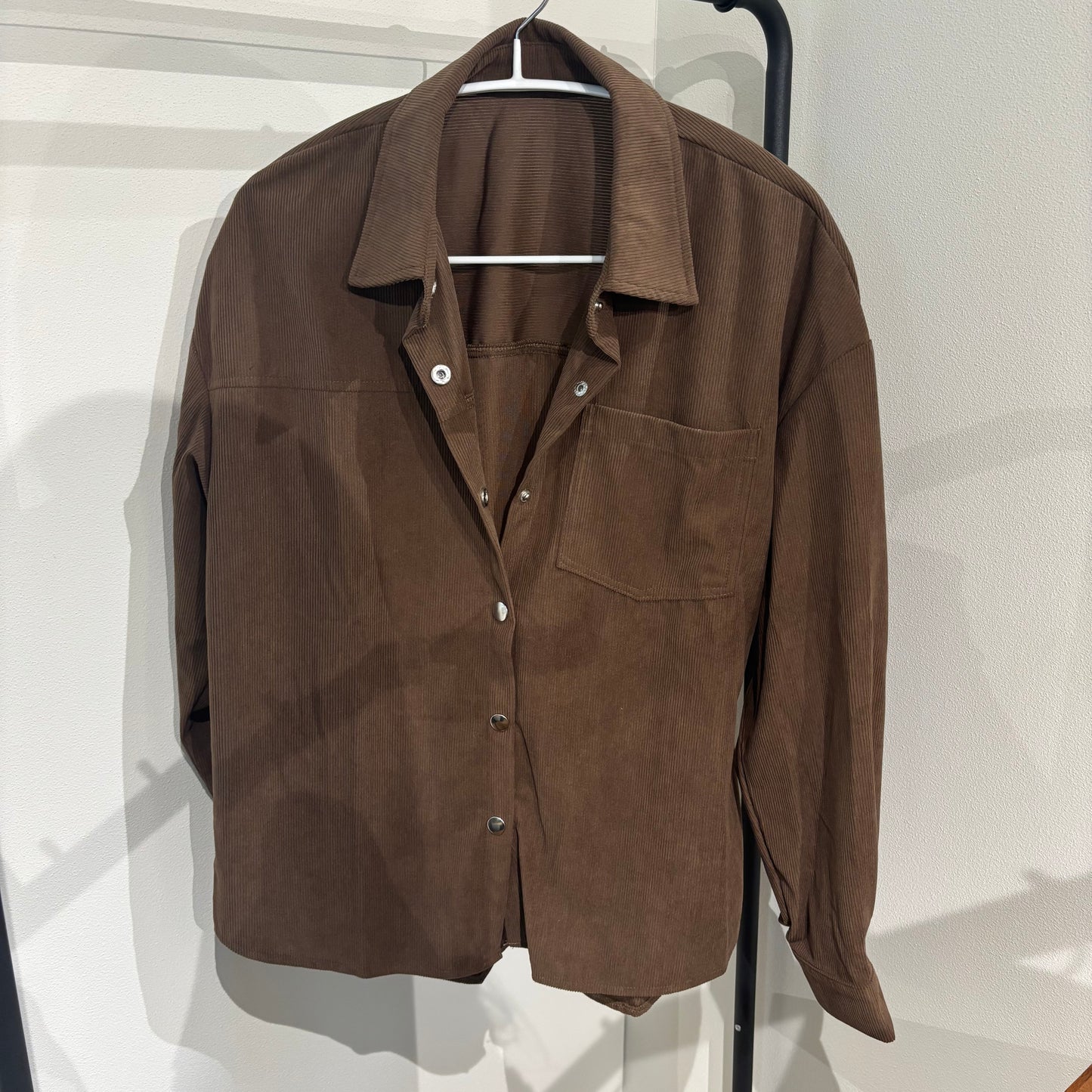 コーデュロイ風シャツ