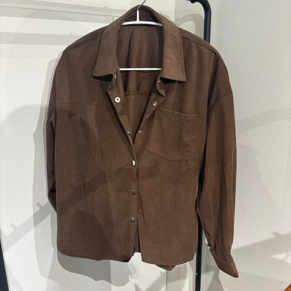 コーデュロイ風シャツ