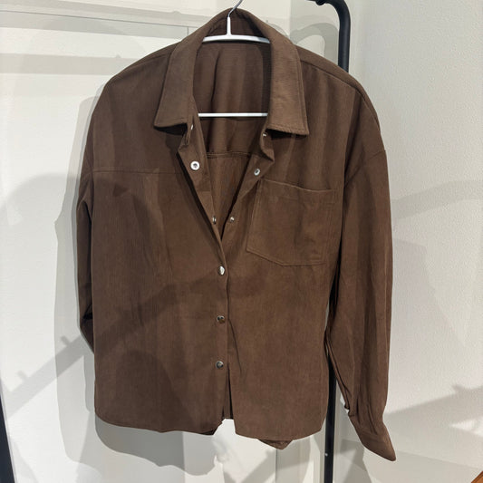 コーデュロイ風シャツ