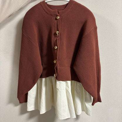 スポンディッシュドッキングニットカーディガン [ELENCARE DUE]