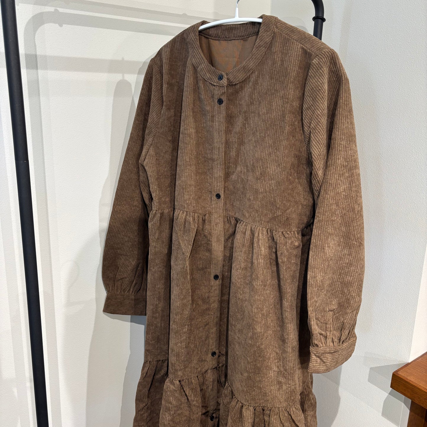 コーデュロイ風ワンピース