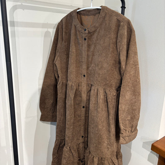 コーデュロイ風ワンピース