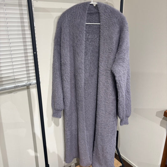 ロングファジーカーディガン