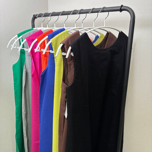 麻混ノースリーブワンピース [each]