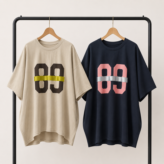 ナンバープリントドルマンスリーブTシャツ [NUS (Bluebell)]