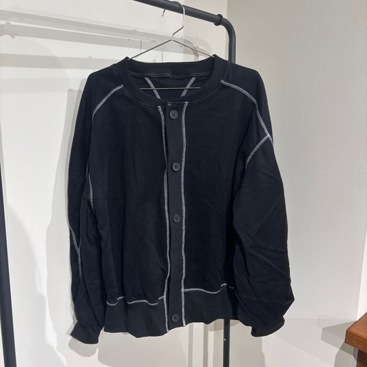 クルーネックスウェットカーディガン