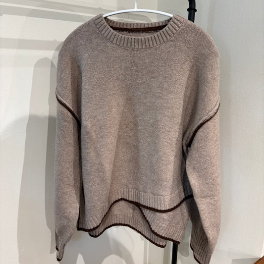 アシンメトリーリブニット