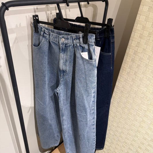 CTRデニムタックカーブパンツ[ELENCARE DUE]