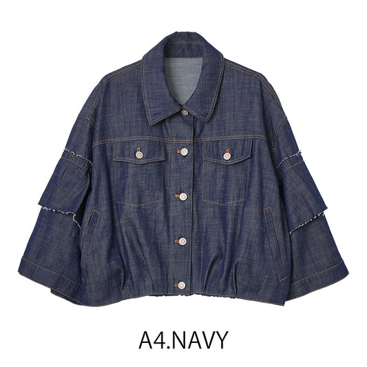 デニムフリルジャケット [MICALLE MICALLE]