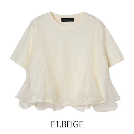 チュールTシャツ [MICALLE MICALLE]
