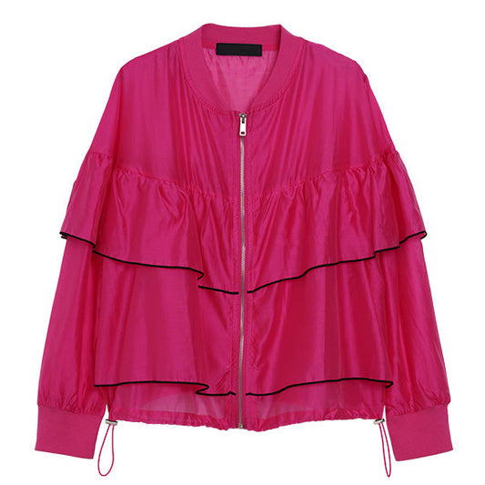 シアーフリルライトブルゾン [MICALLE MICALLE]