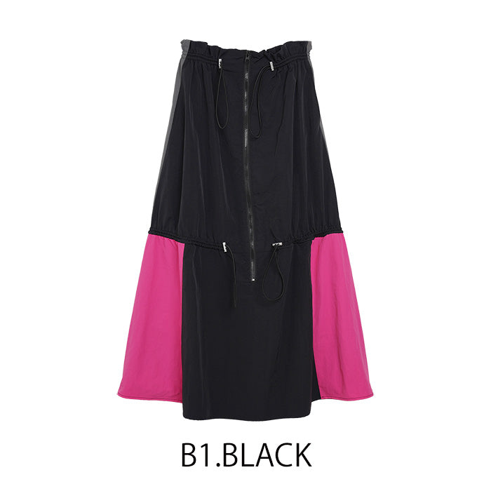 バイカラーロングスカート [MICALLE MICALLE]