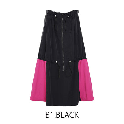 バイカラーロングスカート [MICALLE MICALLE]