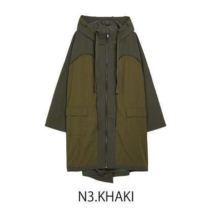 ロングバイカラーコート [MICALLE MICALLE]