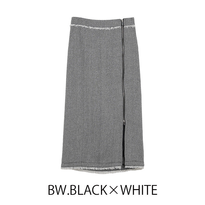 フロントジップロングスカート [MICALLE MICALLE]