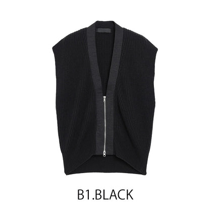 ジップニットベスト  [MICALLE MICALLE]