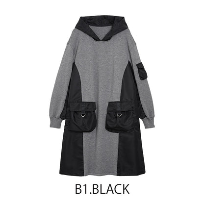 フード付きポケットワンピース  [MICALLE MICALLE]