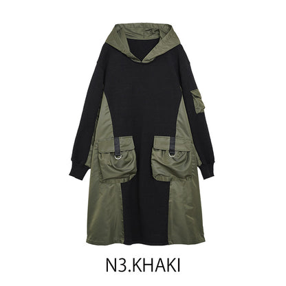 フード付きポケットワンピース  [MICALLE MICALLE]