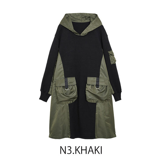 フード付きポケットワンピース  [MICALLE MICALLE]