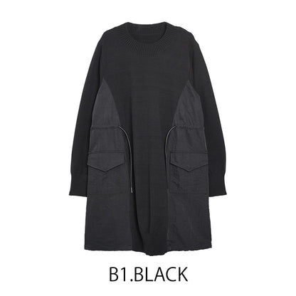 ドロスト付きポケットワンピース  [MICALLE MICALLE]