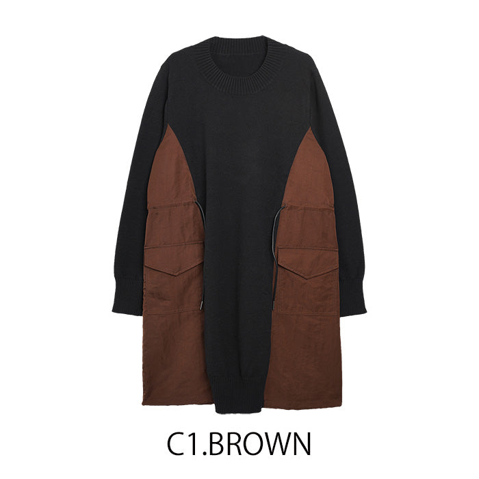 ドロスト付きポケットワンピース  [MICALLE MICALLE]