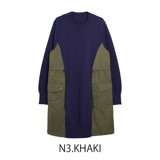 ドロスト付きポケットワンピース  [MICALLE MICALLE]