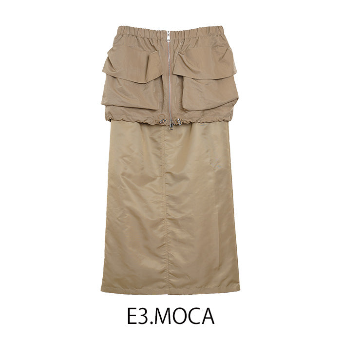 ジップミリタリースカート [MICALLE MICALLE]