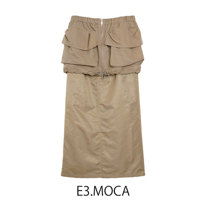 ジップミリタリースカート [MICALLE MICALLE]