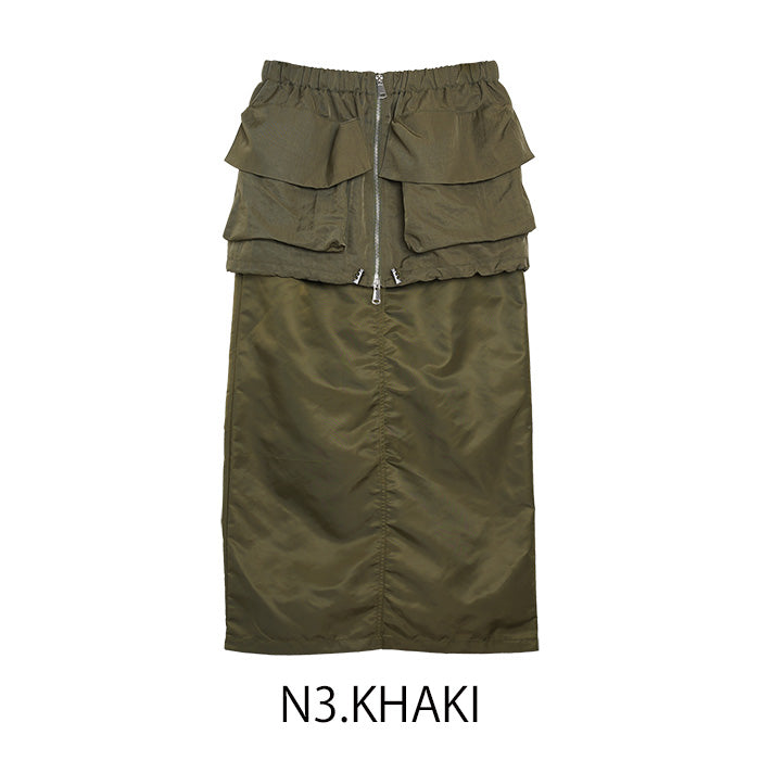 ジップミリタリースカート [MICALLE MICALLE]