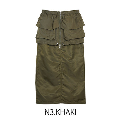ジップミリタリースカート [MICALLE MICALLE]