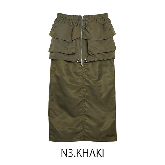 ジップミリタリースカート [MICALLE MICALLE]