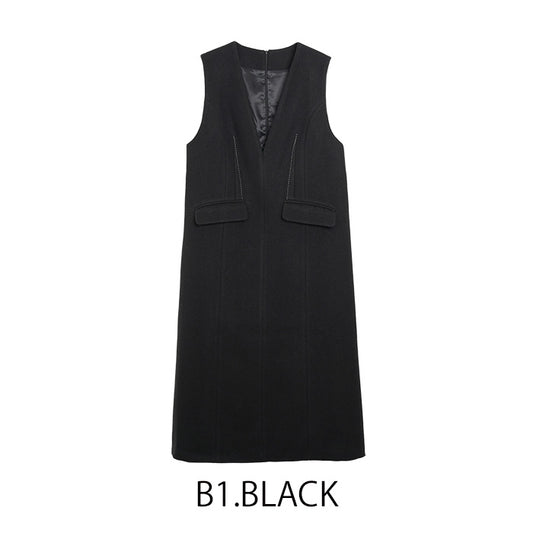 Vネックベストワンピース  [MICALLE MICALLE]