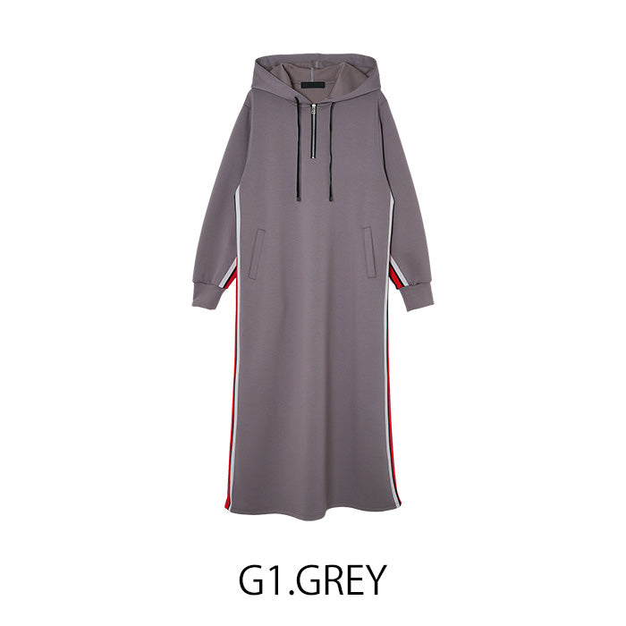 ラインスウェットワンピース [MICALLE MICALLE]