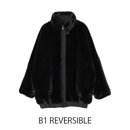 リバーシブルボアジャケット [MICALLE MICALLE]