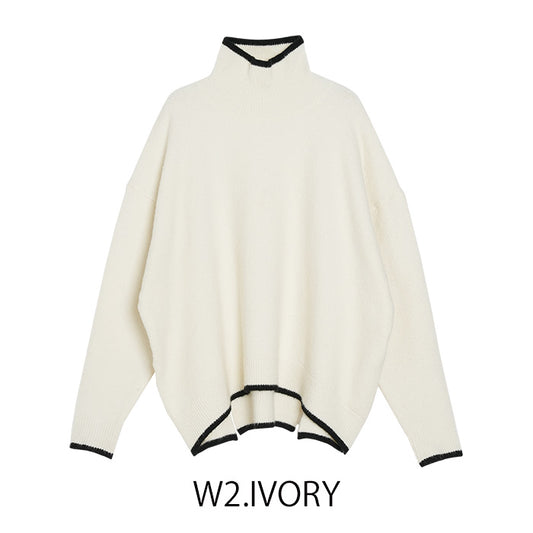 ラインタートルニット[MICALLE MICALLE]