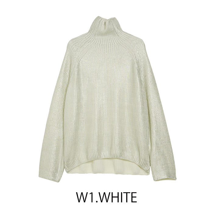 箔プリントニット [MICALLE MICALLE]