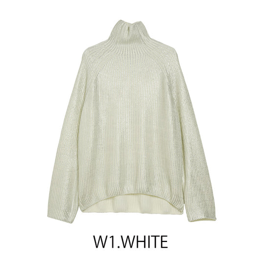 箔プリントニット [MICALLE MICALLE]